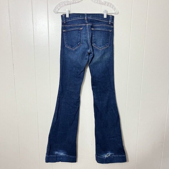 J Brand LOVESTORY Blue Low Rise Wide Leg Jeans Size 26 - Picture 2 of 11